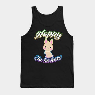 Hoppy To Be Here Rainbow Tank Top